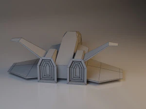 nave espacial brinquedo low-poly Modelo 3D