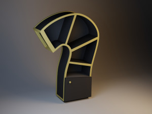 stylish cupboard with a lamp 3D 模型