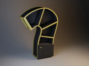 stylish cupboard with a lamp 3D Model