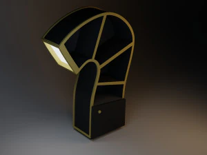 stylish cupboard with a lamp 3D Model