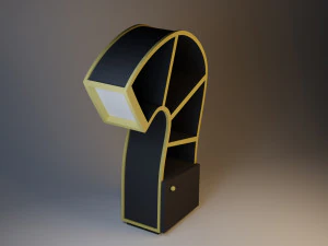 stylish cupboard with a lamp 3D Model