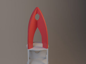 retro rocket ship cupboard 3D Model