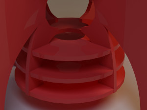 retro rocket ship cupboard 3D Model