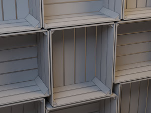 cupboard from wooden drawers Model 3D