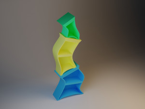 curved cupboard 3D Model