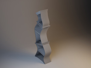 curved cupboard 3D Model
