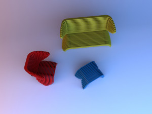 parametric set furniture 3D Model