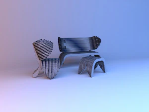 parametric set furniture 3D Model