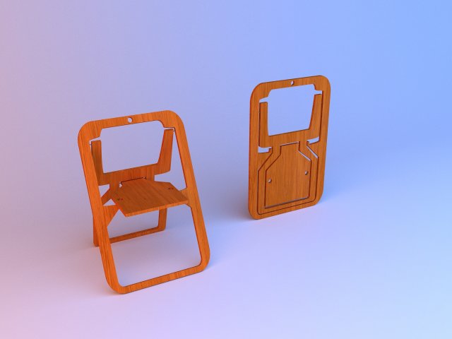 flat folding chair loft retro 3D-Modell .c4d .max .obj .3ds .fbx .stl .blend 