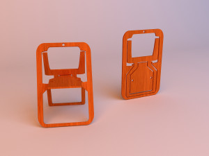 flat folding chair loft retro 3D-Modell