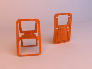flat folding chair loft retro 3D Model