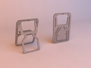 flat folding chair loft retro 3D Model