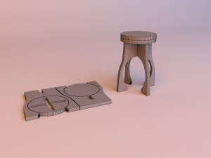 3d puzzle chair wood 3D Model