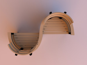 garden wood chair 3D Model