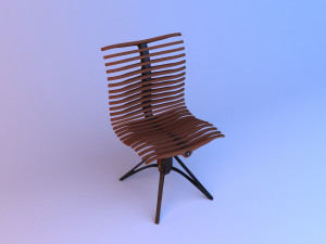 parametric ergonomic spine chair 3Dモデル