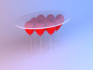 baloon glass table 3D Model