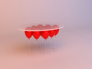 baloon glass table 3D मॉडल