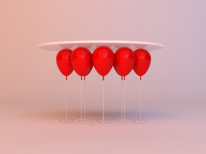 baloon glass table 3D मॉडल