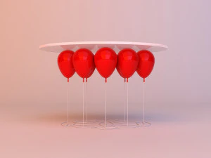 baloon glass table 3D Model