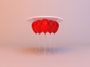 baloon glass table 3D मॉडल
