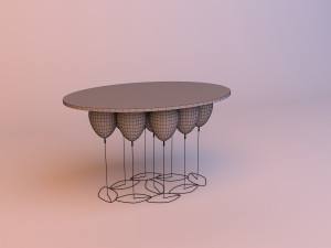 baloon glass table 3D मॉडल