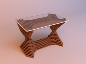 parametric wood table Modelo 3D