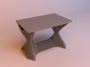 parametric wood table Modelo 3D