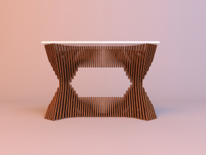 parametric wood table Modelo 3D