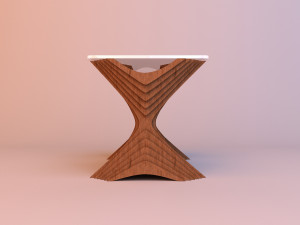 parametric wood table Modelo 3D