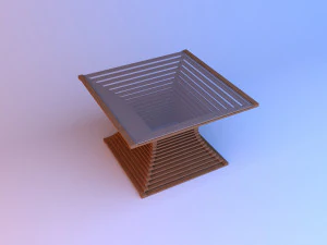 mesa de café paramétrica de madeira Modelo 3D