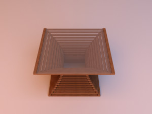 parametric coffee wood table Model 3D