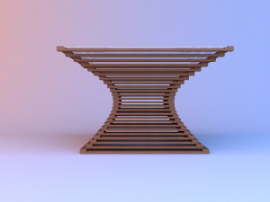 parametric coffee wood table Model 3D