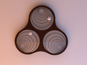 round wood parametric table Modello 3D