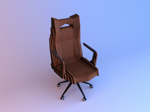 parametric wooden chair on the cross 3D 모델