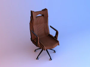 parametric wooden chair on the cross 3D Model