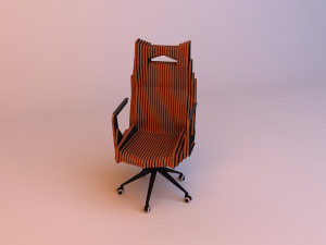 parametric wooden chair on the cross 3D Model
