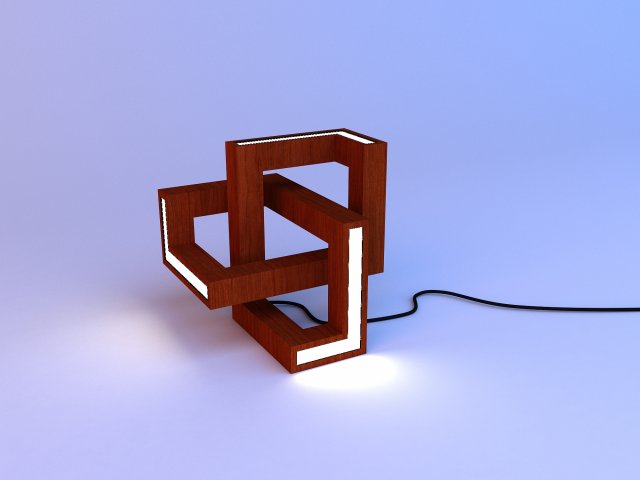 parametric curly lamp 3D Model .c4d .max .obj .3ds .fbx .stl .blend 
