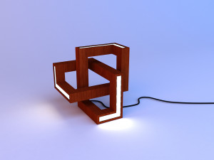 parametric curly lamp 3D Model