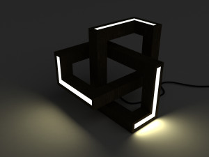 parametric curly lamp 3D Model