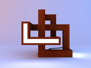 parametric curly lamp 3D Model