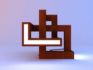 parametric curly lamp 3D Model