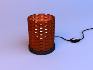 parametric wood lamp 3Dモデル