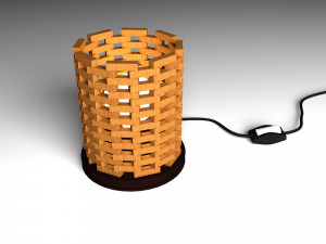 parametric wood lamp Modelo 3D