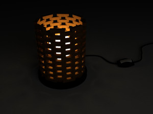 parametric wood lamp Modelo 3D