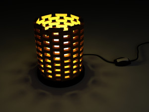 parametric wood lamp Modelo 3D