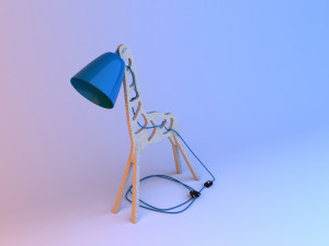 wood parametric giraffe lamp 3D Model