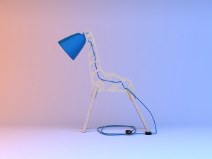 wood parametric giraffe lamp 3D Модель