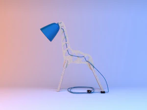 wood parametric giraffe lamp 3D Model