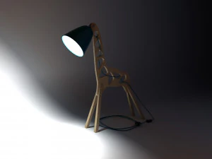 wood parametric giraffe lamp 3D Model