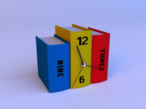 modern book clock 3D Model